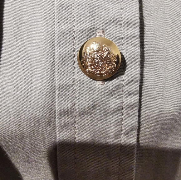 Lauren Ralph Lauren Button Up Front Pockets Tie Front S18 Chic Dress Cotton - Picture 4 of 9